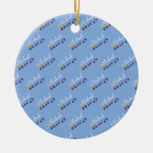 Personalisieren Baby Boy Name Truck Soft Blue