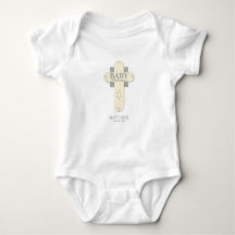Personalisieren, Baby Dedication Cream & Gray Cros