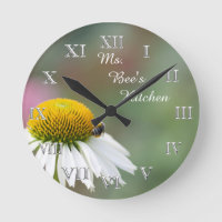 (Personalisieren)Besetzte Blume Bienen Silber römi