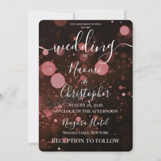 Personalisieren: Bokeh Blizzard Hochzeit Einladung