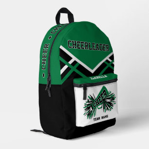 Personalisieren Cheerleader Grün, Schwarz, Weiß Bedruckter Rucksack