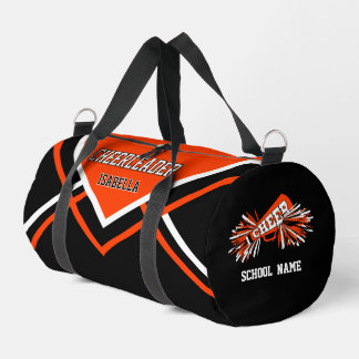 Personalisieren Cheerleader | Orange, Schwarz, Wei Duffle Bag