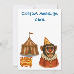 Personalisieren: Chester der Schimpansenclown Karte