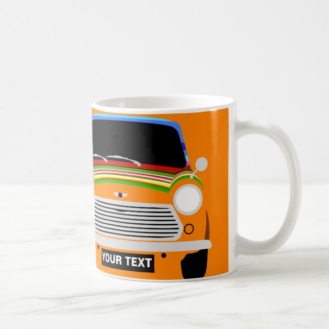 PERSONALISIEREN CLASSIC STRIPEY ORIGINAL MINI CAR KAFFEETASSE (Rechts)