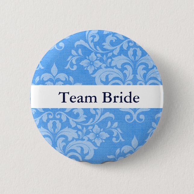Personalisieren der Damask Wedding Team Bride Button (Vorderseite)