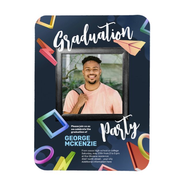 Personalisieren der dunklen extravaganten Graduier Magnet (Vertikal)