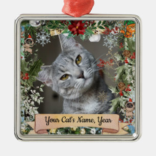 Personalisieren der Katzenverzierung Ornament Aus Metall