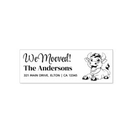 Personalisieren der Kuh-Rücksendeadresse Permastempel