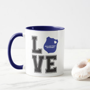 Personalisieren der Liebe Herzpolizeipolizei Tasse