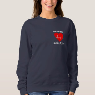 Personalisieren der Nurses Rock Heart Liebe EKG RN Sweatshirt