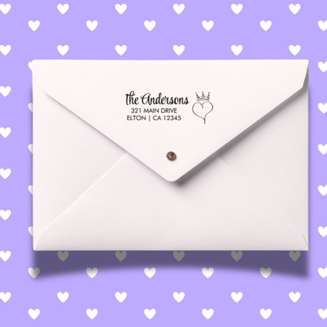 Personalisieren der Rücksendeadresse von Heart Scr Gummistempel (Add a heartfelt touch to your mail with a Personalize Heart Script Return Address Rubber Stamp)