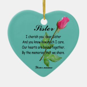 PERSONALISIEREN DER SCHWESTER- KERAMIK ORNAMENT