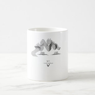 Personalisieren der weiblichen Karikaturenwand Kaffeetasse