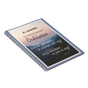 Personalisieren des 1. Jahrestags der Ordination-G Notizblock