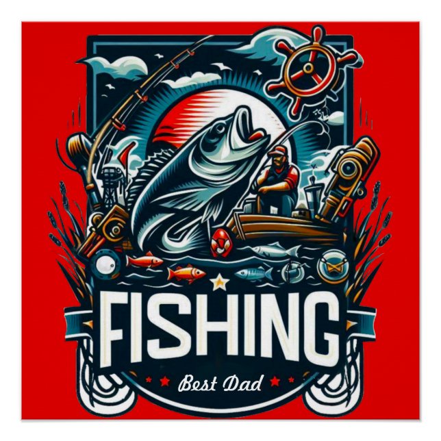 Personalisieren des Fischereiplakats Poster (Vorderseite)
