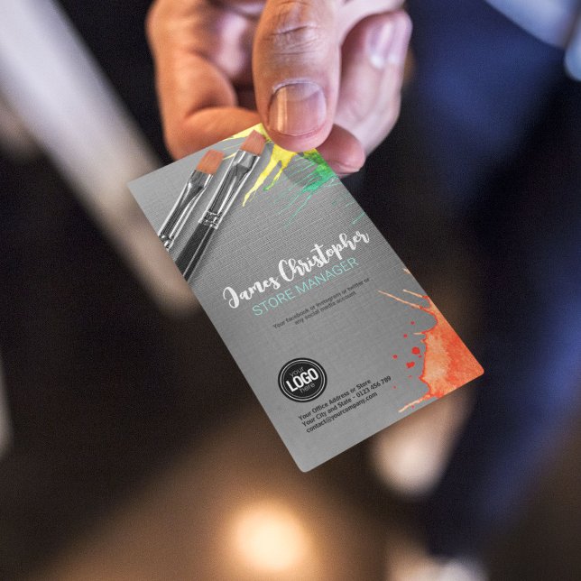 Personalisieren des Geschäfts | Art Supplier Busin Visitenkarte (Von Creator hochgeladen)