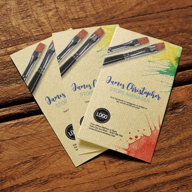 Personalisieren des Geschäfts | Art Supplier Busin Visitenkarte (Von Creator hochgeladen)
