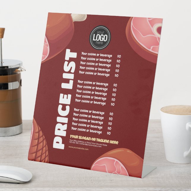 Personalisieren des Geschäfts | Metzgerei Sockelschild (In Situ)