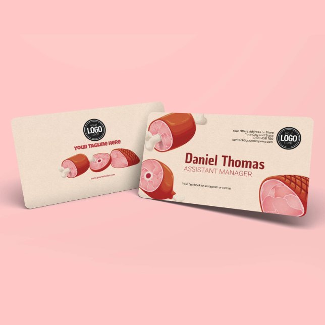 Personalisieren des Geschäfts | Metzgerei Visitenkarte (Von Creator hochgeladen)