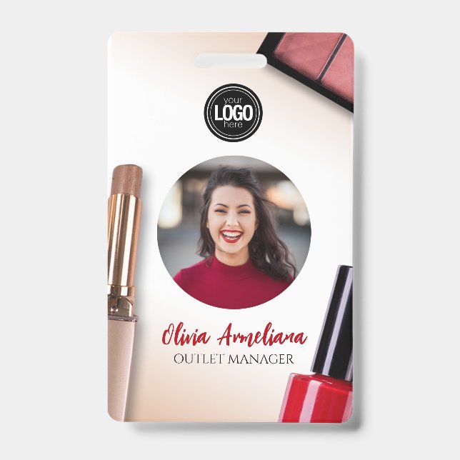 Personalisieren des Geschäfts | Moderne Makeup Com Ausweis (Vorderseite)