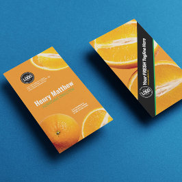 Personalisieren des Geschäfts | Orange Company Visitenkarte