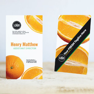 Personalisieren des Geschäfts Orange Company Visitenkarte