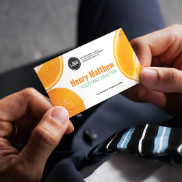 Personalisieren des Geschäfts | Orange Company Visitenkarte