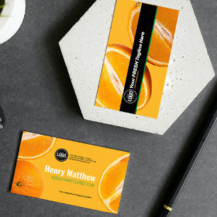 Personalisieren des Geschäfts Orange Company Visitenkarte