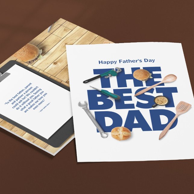 Personalisieren des glücklichen Vaters | Die beste Postkarte (Von Creator hochgeladen)