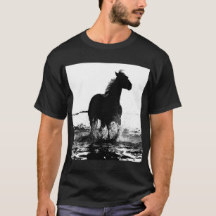 Personalisieren des Laufens von Pferd Pop Art Temp T-Shirt