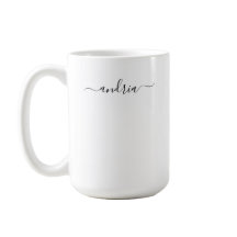 Personalisieren des Namens in schwarzem Script