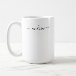 Personalisieren des Namens in schwarzem Script Kaffeetasse