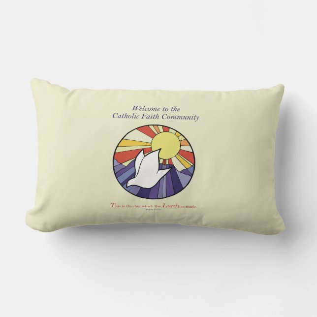 Personalisieren des Namens, RCIA-Dove-Circle auf G Lendenkissen (Vorderseite)