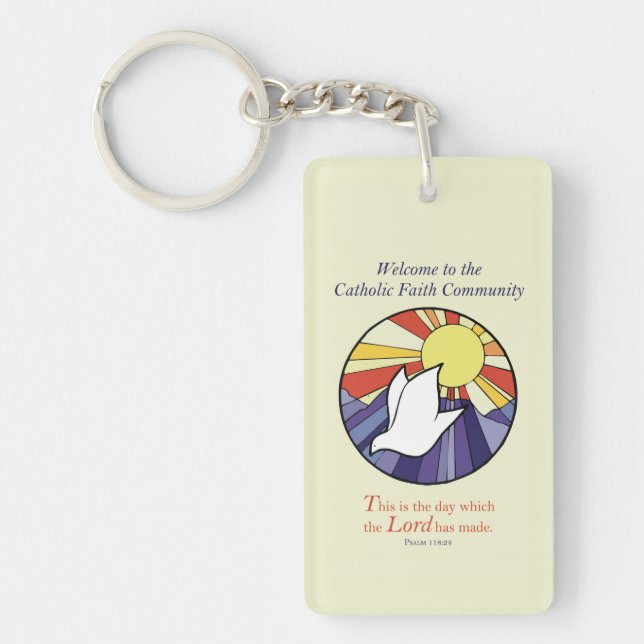 Personalisieren des Namens, RCIA-Dove-Circle auf G Schlüsselanhänger (Vorderseite)