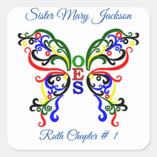 Personalisieren des Ordens von Eastern Star Quadratischer Aufkleber