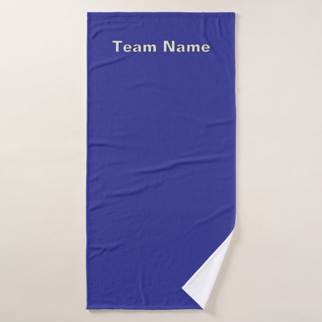 Personalisieren des Teamnamens Deep Blue Badehandtuch (Badehandtuch)