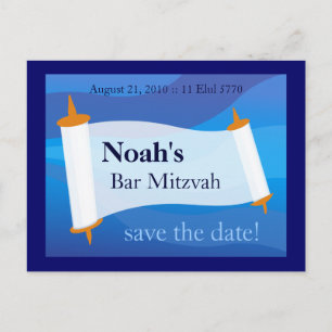 Personalisieren einer Bar Mitzvah Postkarte