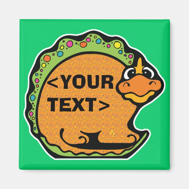 Personalisieren eines Dinosauriers,<YOUR TEXT> Magnet (Vorne)