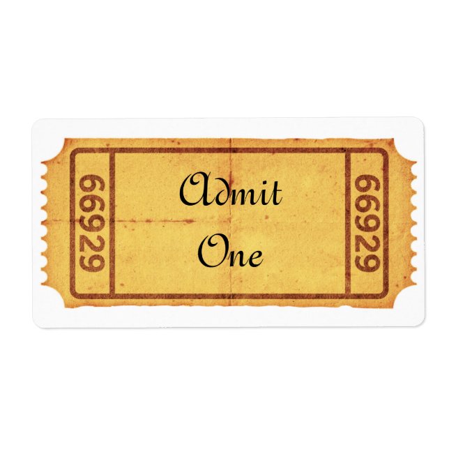 PERSONALISIEREN - Eintrittskarte für alte Leere (Vorne)