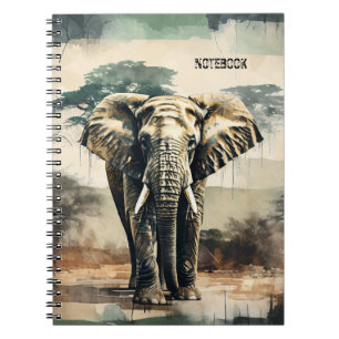 PERSONALISIEREN: Elefant   Notebook-Journal Notizblock