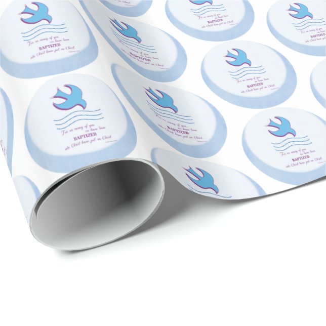 Personalisieren, Erwachsenentauchung Taube auf bla Geschenkpapier (Rolleneckpunkt)