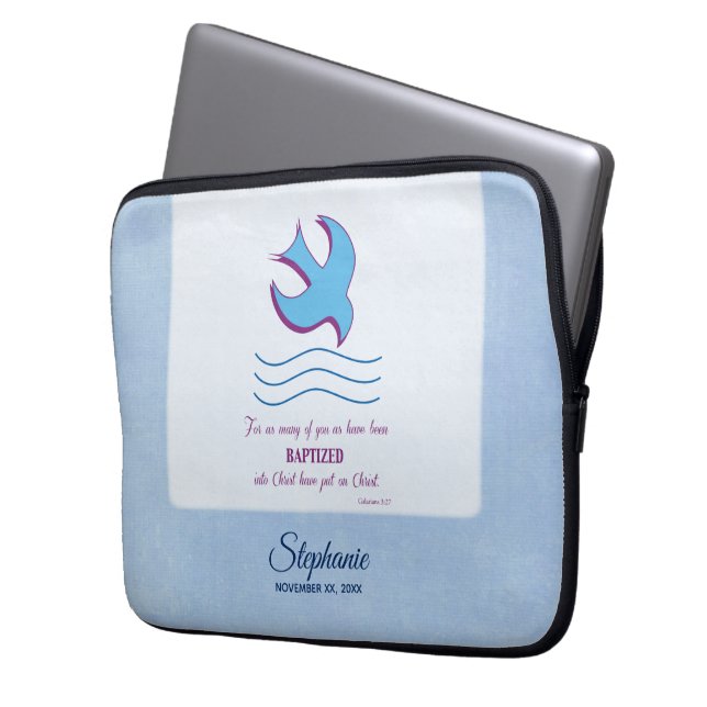 Personalisieren, Erwachsenentauchung Taube auf bla Laptopschutzhülle (Vorderseite Links)