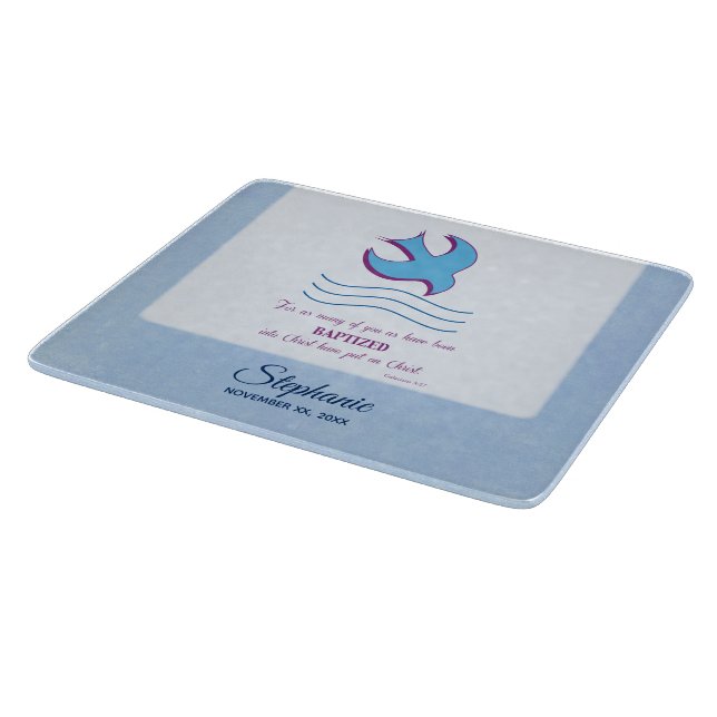 Personalisieren, Erwachsenentauchung Taube auf bla Schneidebrett (Ecke)