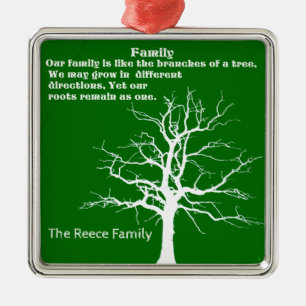 PERSONALISIEREN FAMILIENQUOTE METAL ORNAMENT
