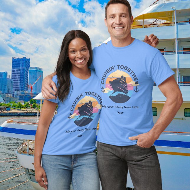 Personalisieren für Familie Cruise BLUE personalis T-Shirt (customize)