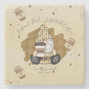 Personalisieren für Papa, der Kaffee liebt Vinta Steinuntersetzer