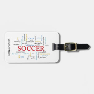 Personalisieren, Fußball-Coach danke Ihnen in Wort Gepäckanhänger