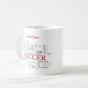 Personalisieren, Fußball-Coach danke Ihnen in Wort Kaffeetasse