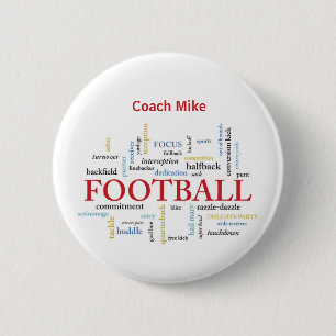 Personalisieren, Fußball Coach Vielen Dank in Wort Button