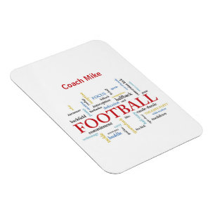 Personalisieren, Fußball Coach Vielen Dank in Wort Magnet